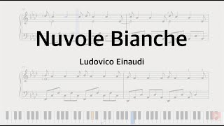 Nuvole Bianche Piano Tutorial  Einaudi FREE PDF [upl. by Amsirp446]