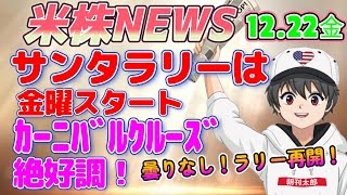 🌟1222金米株NEWS🌟サンタクロースラリーは金曜から！カーニバルクルーズ決算好調！ [upl. by Ecidnarb]