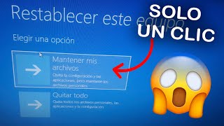 RESTABLECER Windows 10 ✔️ Sin USB Sin nada [upl. by Inoy]