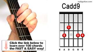 How to play Cadd9  Guitar Chords Tutorial Lessons [upl. by Pentheam]