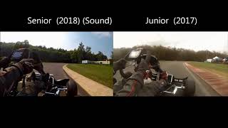 Rotax Max Junior vs Senior  Onboard GoPro Kartbahn Kerpen [upl. by Ecnaralc]