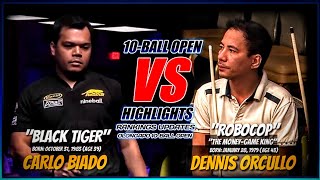 CARLO BIADO VS DENNIS ORCULLO 10BALL OPEN 2022  HIGHLIGHTS  RANKINGS UPDATES [upl. by Einahpets960]