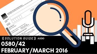 058042 FebruaryMarch 2016 Marking Scheme MS Audio Voice Over [upl. by Yaeger]