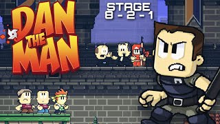 DAN THE MAN STAGE 8  2  1 CON TODAS LAS ÁREAS SECRETAS  GAMEPLAY MODO HISTORIA [upl. by Isabelita20]