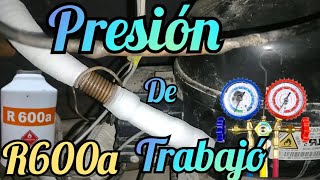 Presión de trabajo del gas R600a [upl. by Hnad59]