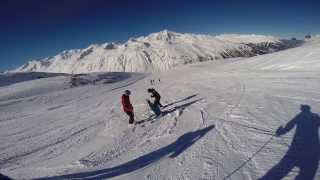 Ski Student Gets Wiped Out on Austrian Piste Instructor Goes Nuts  GoPro [upl. by Atilahs]