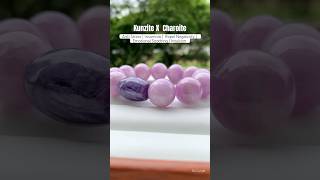 🇲🇾We craft Kunzite X Charoite to ease emotional soothing reducing stress amp ease insomnia healing [upl. by Ennaear]