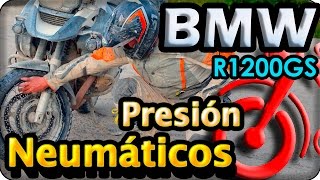 Presión de neumáticos en una moto BMW R1200GS La vuelta al mundo en moto wwwlacirucunvalacioncom [upl. by Charmian]