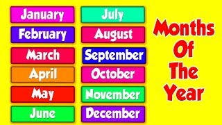 Months Of The Year  Learning Videos For Toddlers [upl. by Glover]