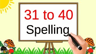 31 to 40 numbers in english  thirty one to forty spelling  31 to 40  toppo kids [upl. by Godwin]