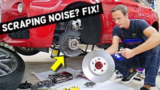 SCRAPING NOISE AFTER BRAKE PADS REPLACEMENT ON CAR [upl. by Kemme]