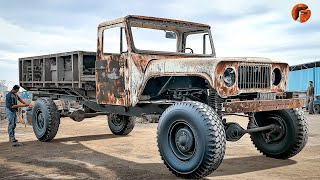 Man Fully Restores Abandoned Military Truck  Start to Finish Build by restorationproduct1718 [upl. by Akimat]