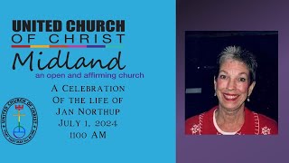 Jan Northup Memorial  July 1 2024  1100 am [upl. by Geiger707]