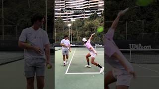 Onehanded backhand drill at the IGacademiaromanrecarte 👌 tennis [upl. by Oler52]