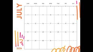 Free printable custom July 2024 calendar templates 📅 Calendar 365 📅 [upl. by Eelrebmyk]