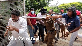 Sri Lankas prime minister resigns amid violent clashes in Colombo [upl. by Gould336]