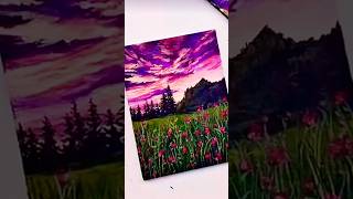 Aesthetic Landscape Painting ft APT painting shorts apt [upl. by Yelkrab]