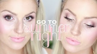 My GoTo Summer Night Makeup amp Hair ♡ w NikkiPhillippi [upl. by Gwenore539]