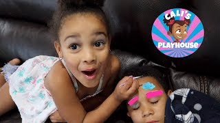 Makeup Prank on my Brother  Calis Playhouse [upl. by Tien]