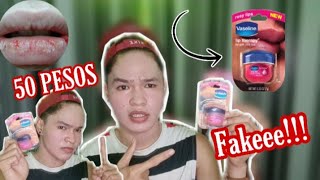 VASELINE LIP THERAPY II FAKE VASELINE ROSY LIP THERAPY REVIEW [upl. by Annirac931]