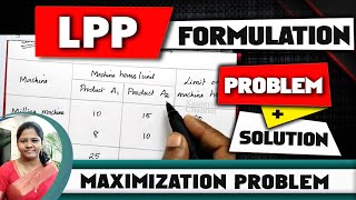 1 LPP formulation problem with solution  Formulation of linear programming problems  kauserwise® [upl. by Ehling]