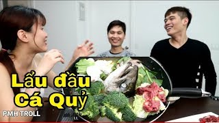 LẨU HẢI SẢN ĐẦU CÁ HỒI Kể chuyện đi ăn trộm BỮA CƠM VUI VẺ nơi xứ người [upl. by Hacissej143]