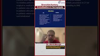 Bronchial Artery Embolisation in Hemoptysis by Dr Akhil Monga  Conceptual Radiology [upl. by Olia988]