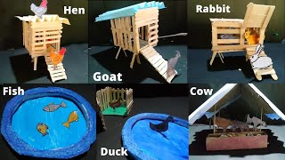 FARM Animals Names and shelter for kids to learn best school project for lower primary students [upl. by Eednyl991]