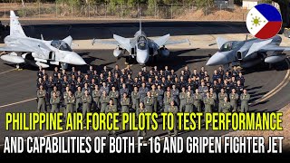 PHILIPPINE AIR FORCE PILOTS TO TEST PERFORMANCE AND CAPABILITIES OF BOTH F16 AND GRIPEN FIGHTER JET [upl. by Corb]