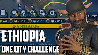 Ethiopia One City Challenge with Voidsingers  Sid Meiers Civilization VI  New Frontier Pass [upl. by Jobye]