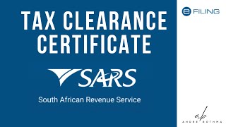 UPDATED How to get a Tax Clearance Certificate  SARS eFiling Tutorial [upl. by Chasse]