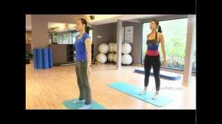 PowerMoves Pilates Singapore  Standing Pilates Squat [upl. by Notyalc]