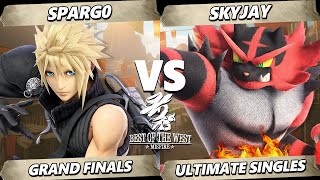 Best of the West II GRAND FINALS  Spargo Cloud Vs Skyjay Incineroar Smash Ultimate  SSBU [upl. by Atekihs757]