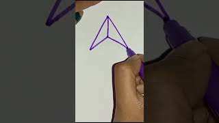 How to draw a 3D Triangle 💥 triangular pyramid 💥 Tretrahedra easy 💥 [upl. by Diskin40]