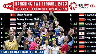 Ranking BWF Terbaru Setalah Indonesia Open 2023  Gregoria Naik Peringkat  BWF World Rankings 2023 [upl. by Elcarim461]