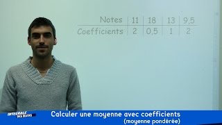 Calculer une moyenne avec coefficients moyenne pondérée [upl. by Annal436]