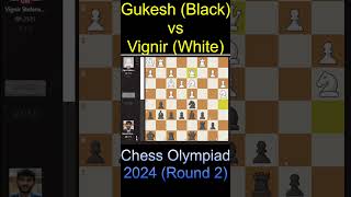 Gukesh crafts a crushing kingside attack Chess Olympiad 2024 shorts chess chessolympiad2024 [upl. by Ennahteb626]