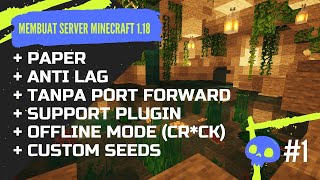 Cara membuat server Minecraft 118 Anti Lag tanpa Port Forward [upl. by Aihsia]