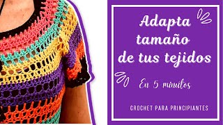 💥 CAMBIA EL TAMAÑO DE TUS TEJIDOS A CROCHET 💜Fácil y Rápido [upl. by Aremihc]