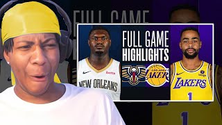 Lvgit Reacts To PELICANS at LAKERS  FULL GAME HIGHLIGHTS  February 9 2024 [upl. by Adnerad]