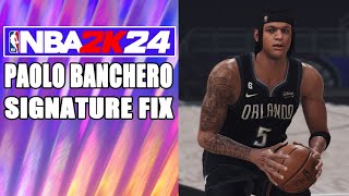 Paolo Banchero Signature Fix NBA2K24 [upl. by Leahcimsemaj]