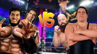 Giant Gonzalez and Great Khali Vs Big Show and André The Giant 🔥 Who Emerges Victorious wwe [upl. by Leverick]