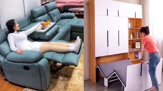 SPACE SAVING FURNITURE IDEAS for Small House  Multifunctional Furniture Smart Bed Technology [upl. by Oelc]