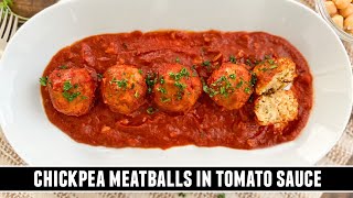 The BESTEVER Chickpea Meatballs  SpanishStyle with Tomato Sauce [upl. by Nations]