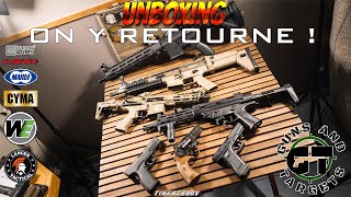 UNBOXING AIRSOFT  ON Y RETOURNE  GUNS AND TARGETS FR [upl. by Haorbed730]