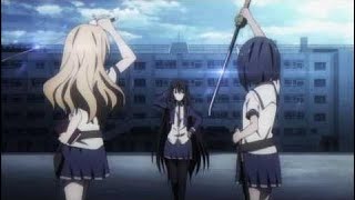 Busou Shoujo Machiavellianism  03 Empress Vs Mary Kikakujo And Rin Onigawara Scene Iloveanime [upl. by Wolgast953]