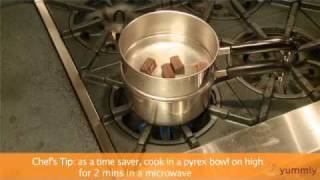 How to Melt Chocolate  Cooking Basics by Yummly [upl. by Havard]