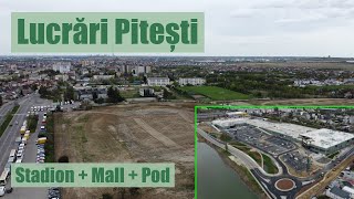 06 APR 2024 Lucrări Pitești – Stadion  Mall  Pod [upl. by Anaet806]