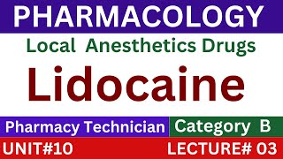 Lidocaine Pharmacology  Pharmacy Technician [upl. by Lilhak]