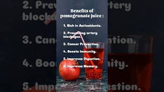 6 benefits of pomegranate juicepomegranatejuicepomegranatefruitshortfeedviralshort benefits [upl. by Takara]